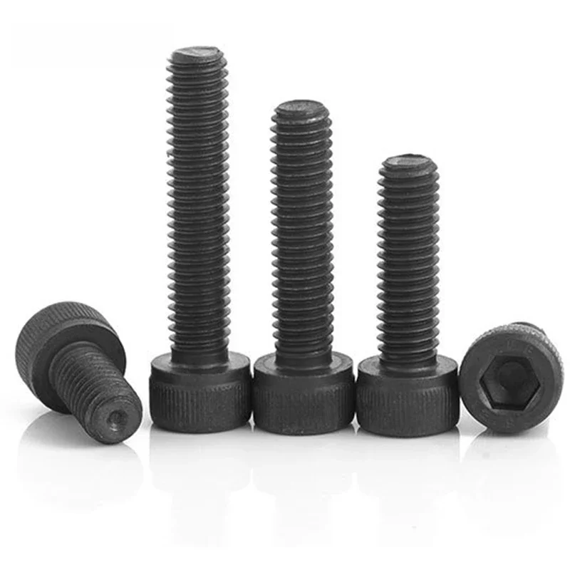 50/20/20/5 PCS M1.6 M2 M2.5 M3 M4 M5 M6 M8 DIN912 Grade 12,9 allen hex buchse kopf schraube schwarz