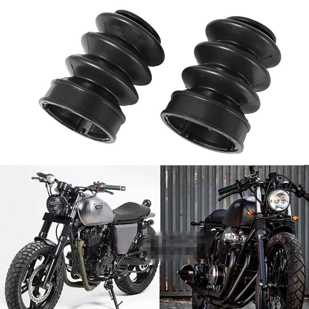 Guêtres de moto Gators bottes 2 pièces couvercle anti-poussière de fourche en caoutchouc pour Harley pour Sportster pour Dyna FX XL 883 accessoires