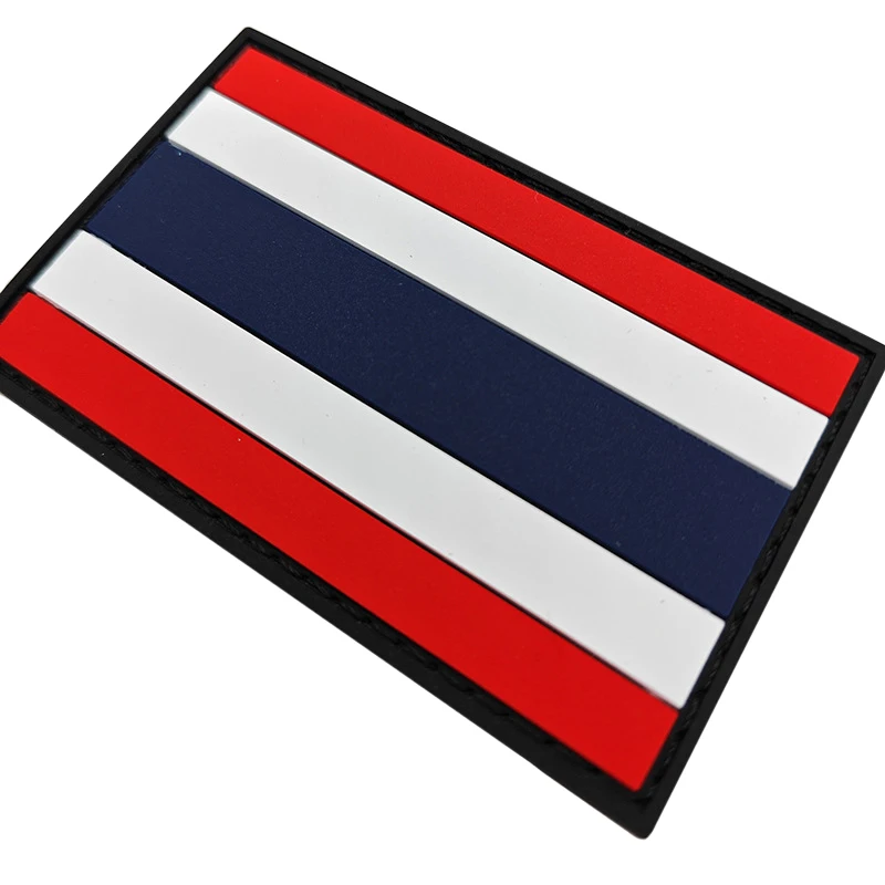 The Kingdom of Thailand Flag PVC Armband Rubber Patch Clothing Personality Accessories