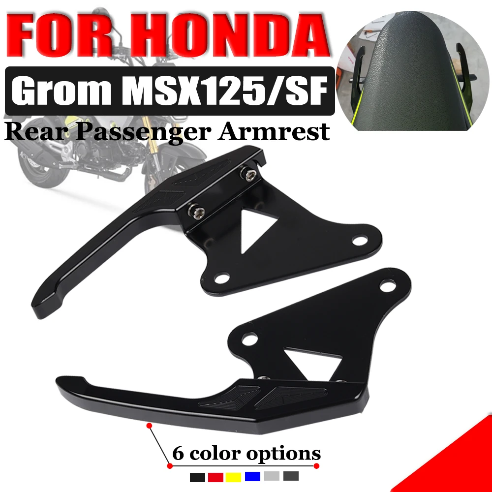 Motorcycle Rear Passenger Grab Bars Seat Rail Pillion Handle Armrest Trim Bars for Honda Grom MSX125 SF MSX 125 M3 Accessories