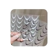 2Sheets French Gradient Line Nail Art Stickers 3D Self-Adhesive White+Black Slider Design Stencil Manicure Guides DIY Nail Decor photo review