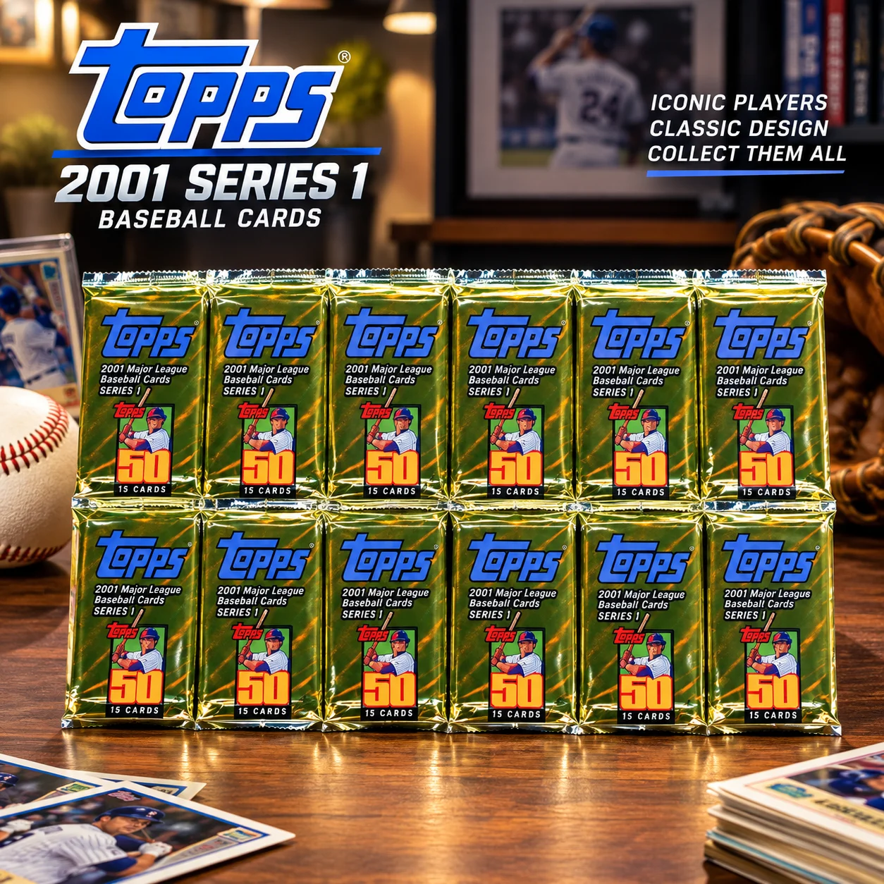 Trading Card Binder - 2001 Topps Series 1 Baseball Retail