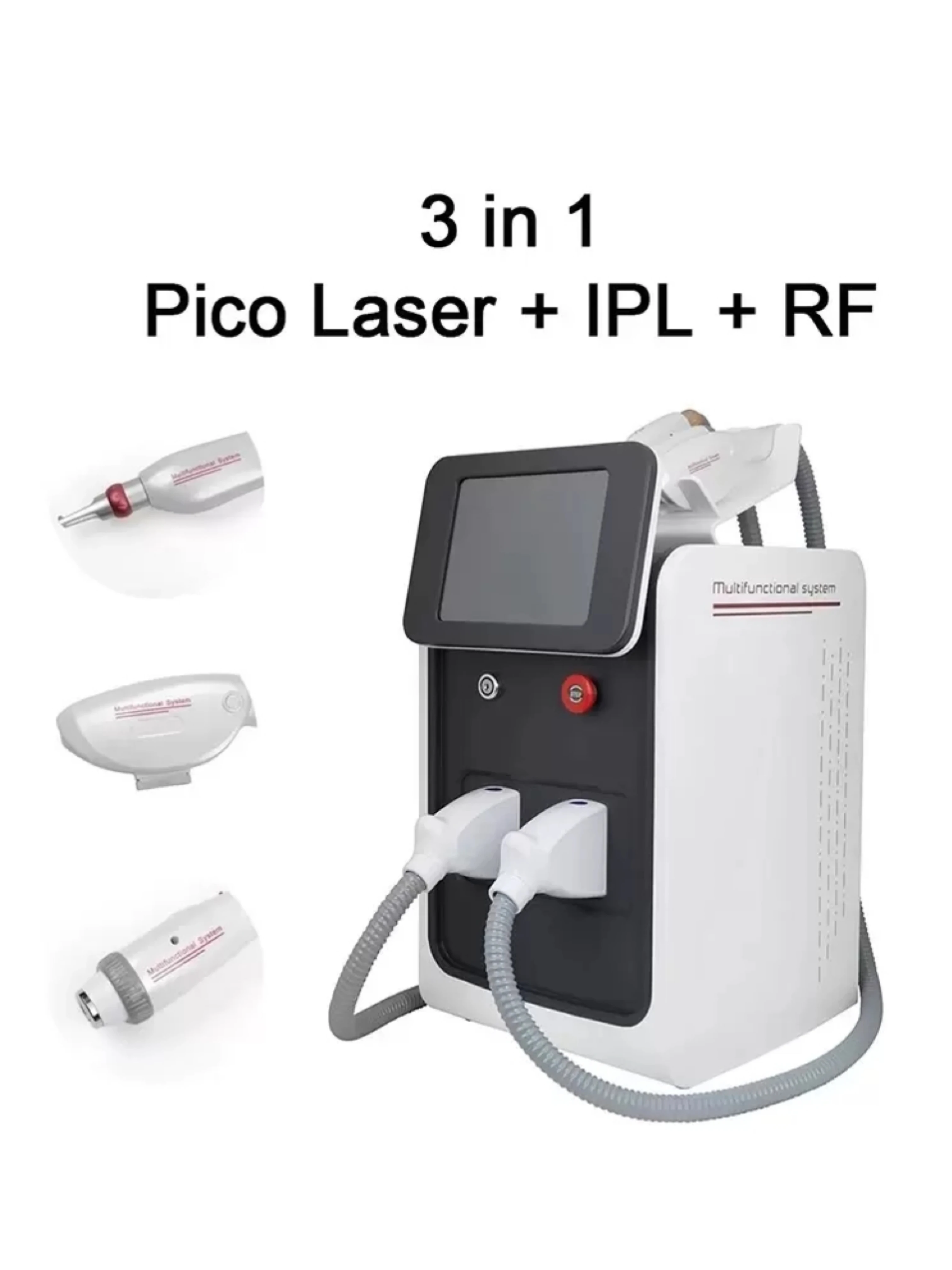 2026 신형 3 in1 다기능 피코+IPL+RF 레이저 제모기 문신 제거기 R/F 얼굴 리프팅 제모기