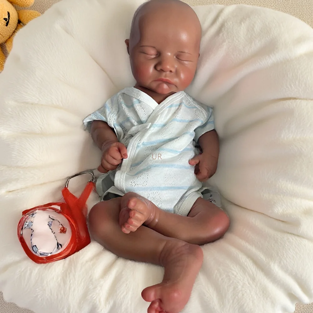 17 Inch Adorable Hand Painted Silicone Reborn Baby Doll Boy A Exquisite Gift For Children'S Day Suitable For 3+ Year Old Kids