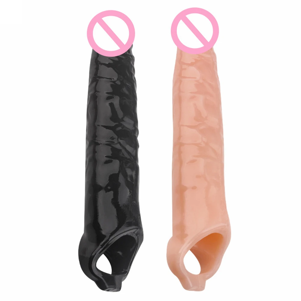 BESTCO 18+TPE Male 280mm Penis Sleeve Large Condom Enlargement G-spot Intimate Erotic Goods Adult Sex Toy Shop For Men Couples