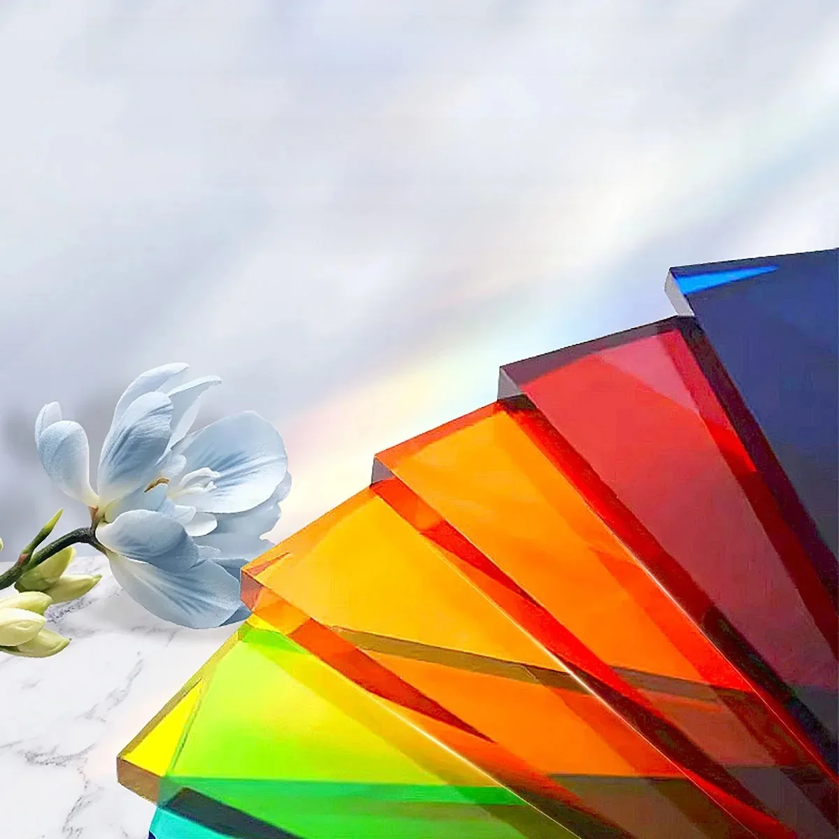 Panneau acrylique translucide coloré épais 3-10mm, décoration DIY 100x100mm 150x200mm 200x200mm 210x297mm 200x300mm 300x300mm