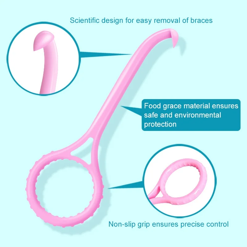 50pcs Orthodontic Aligner Removal Tool, Braces Extractor,Plastic Hook for Invisible Removable Braces Clear Oral Care Health Care