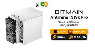 BA Buy Bitmain Antminer S19k Pro 120Th Bitcoin BTC/BCH/BSV SHA-256 ASIC Miner