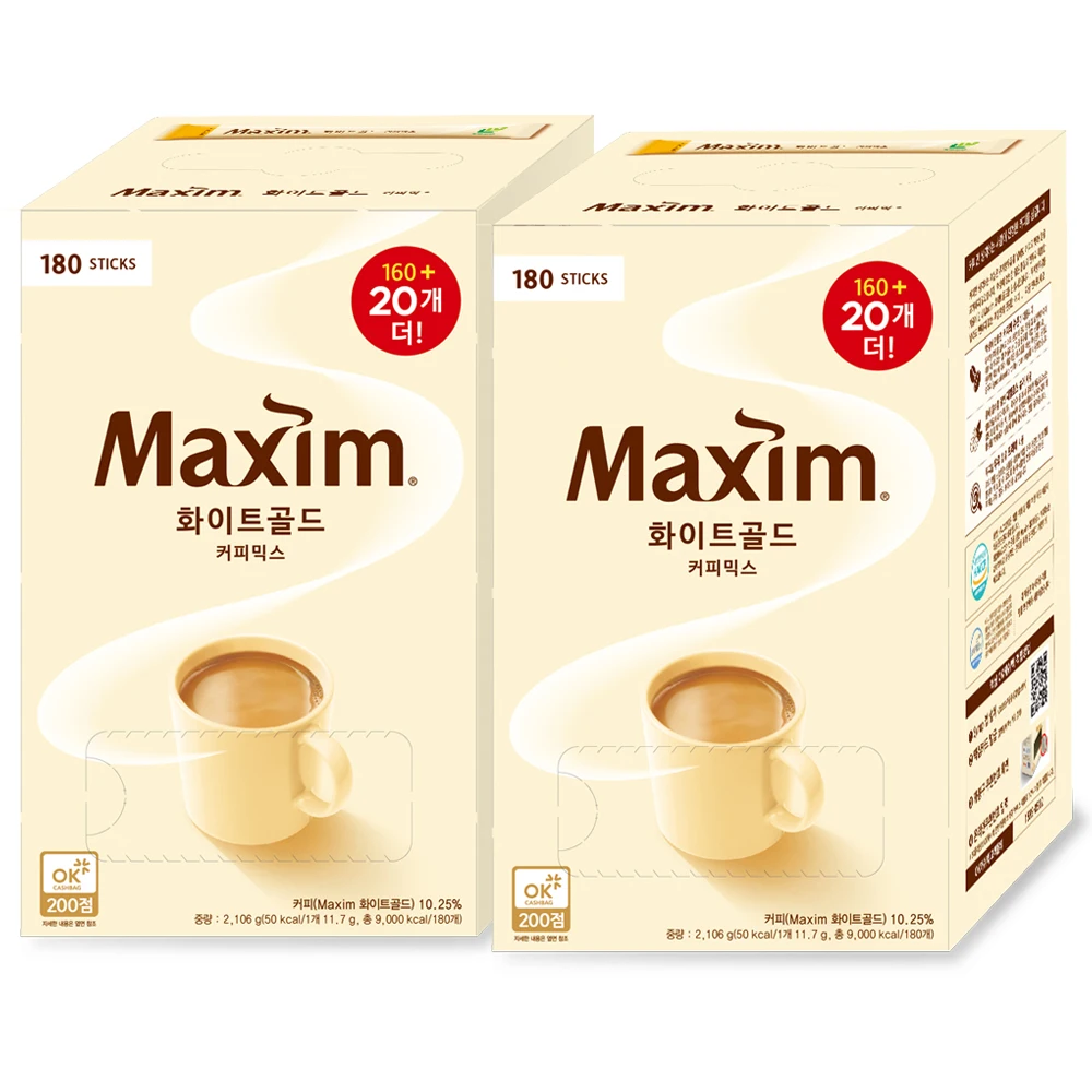 Maxim White Gold Coffee Mix 180T x 2 Total 360T