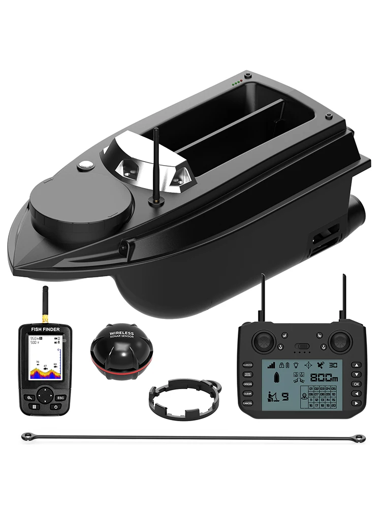 Flytec V030 GPS-Köderboot 12V Ferngesteuertes Angelboot 9 Angelplätze 180 Positionierungspunkte 20000mAh Batterie 800m Reichweite 3kg Ladekapazität Automatische Geschwindigkeitsregelung Köderboot