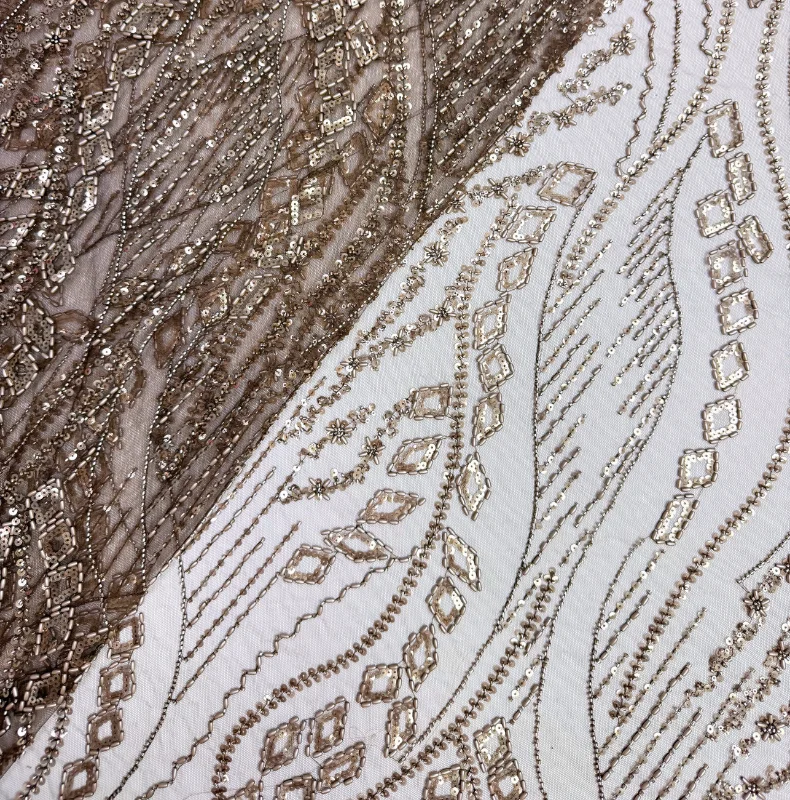 

Кружевная ткань 2025, нигерийский высококачественный французский тюль, расшитый бисером и блестками, вышитый лист, цветок для свадебной вечеринки, элегантное свадебное платье