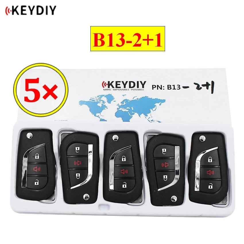 

5pcs/lot KEYDIY B series B13-2+1 2+1 button universal KD remote control for KD200 KD900 KD900+ URG200 KD-X2 mini KD