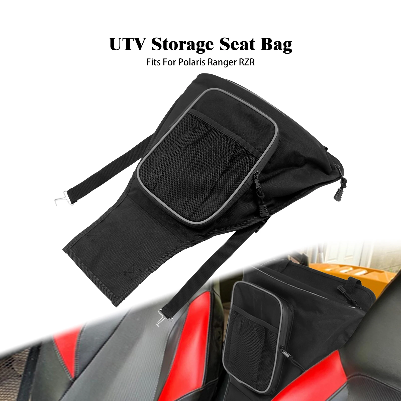 

UTV Large Capacity Pack Holder Center Storage Bag For Polaris RZR 900 570 S 800 XP 1000 Ranger 570 800