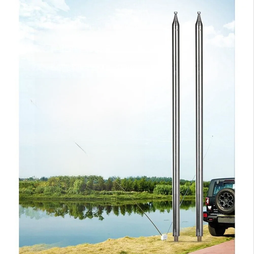 2 szt. 5.6M 201 antena biczowa ze stali nierdzewnej drążek do radia HF pozytywna antena biczowa antena teleskopowa DIY antena krótkofalowa — zdjęcie 2