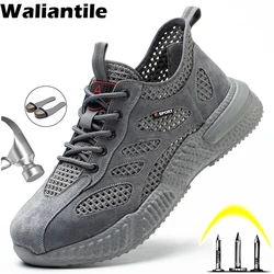 Waliantile scarpe antinfortunistiche uomo traspiranti stivali da lavoro Anti-sfondamento scarpe Sneakers antinfortunistiche indistruttibili calzature uomo