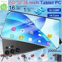 16 Go 1 To 14 cœurs 2026 Nouvelle tablette mondiale 10,36 pouces Android 13 4K HD 5G WIFI Bluetooth WPS 20000 mAh 1