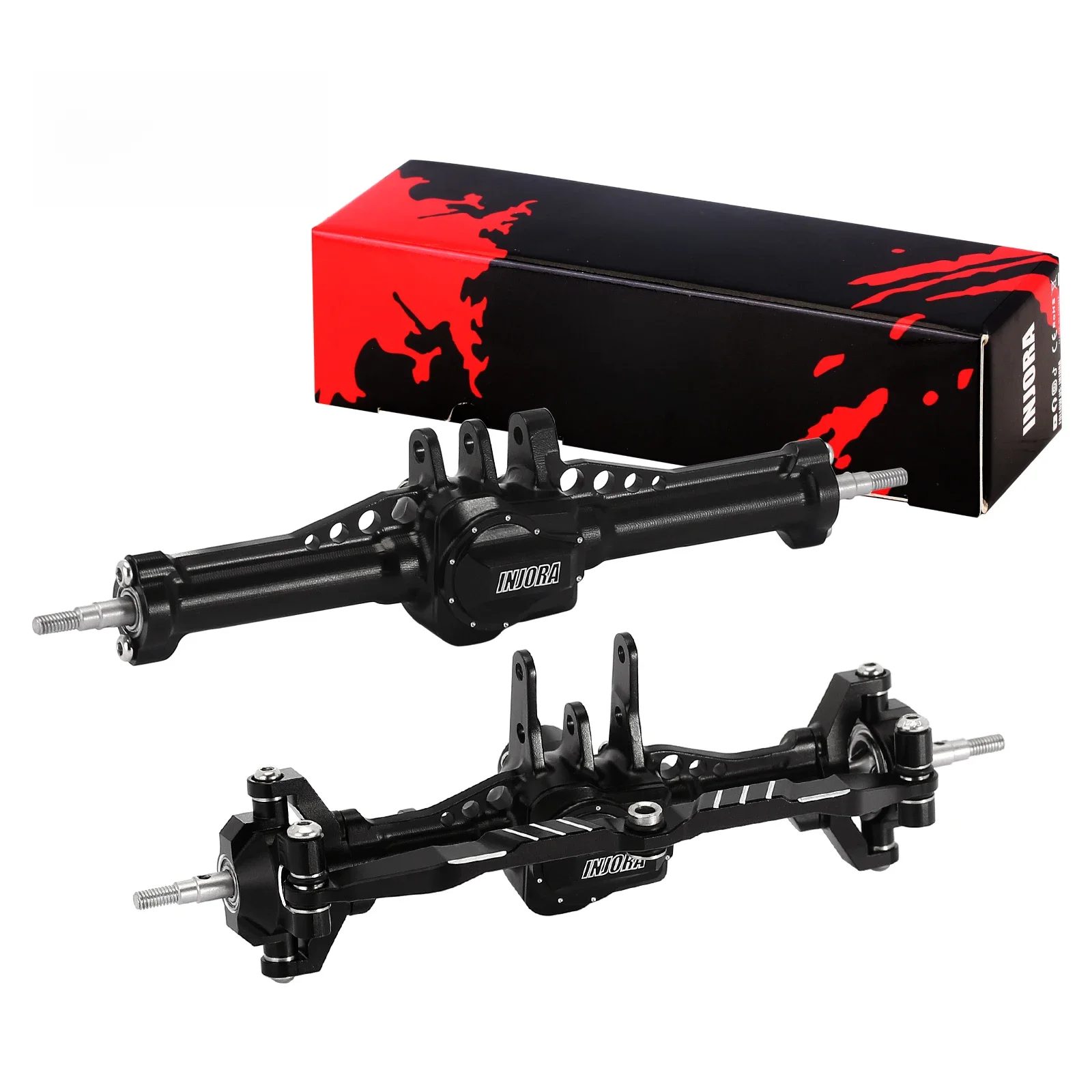 INJORA CNC Aluminium 4mm Verlengde Voor Achter Complete Assen voor 1/18 RC Crawler TRX4M Upgrade (4M-61) - afbeelding 2