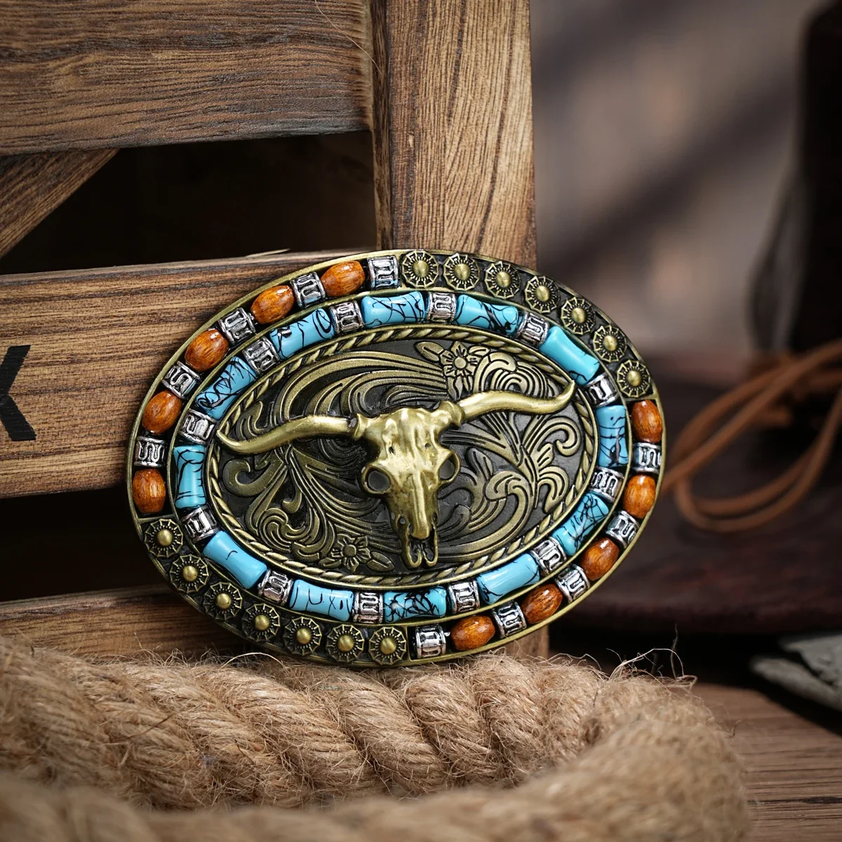 Zachodnia klamra paska Inicjał Vintage-Cowboy Rodeo Srebrna duża klamra paska dla mężczyzn i kobiet