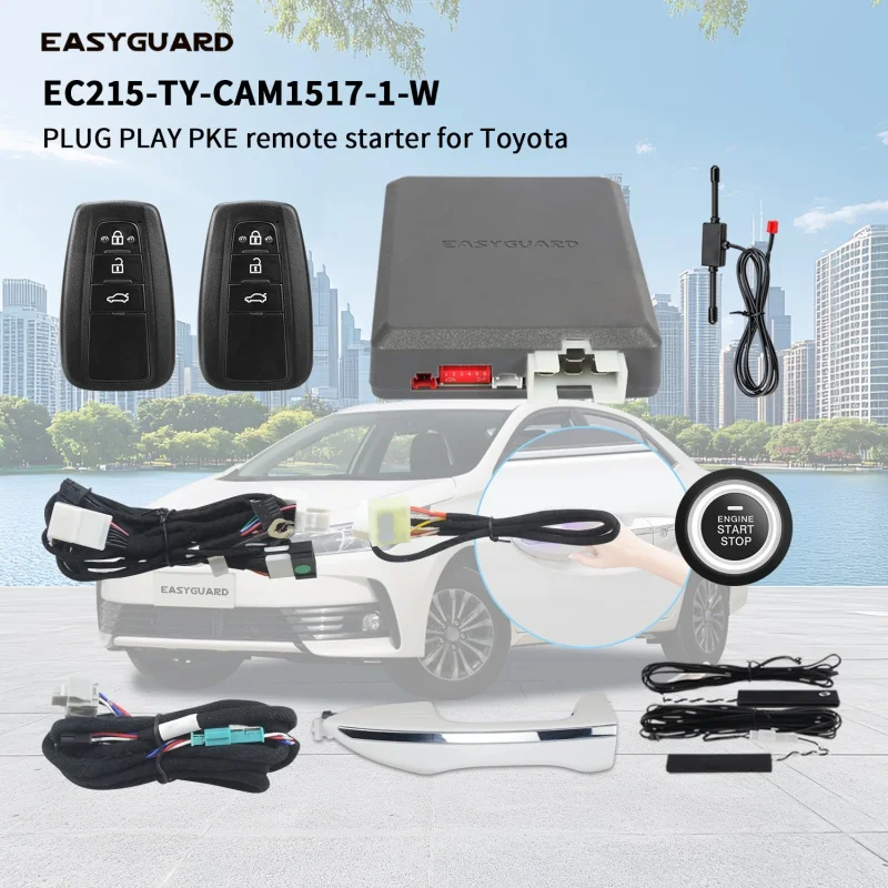 EASYGUARD CAN BUS PKE Remote Starter comfort access door handle fit Key start Toyota Highlander Camry 7th Levin Corolla Prado