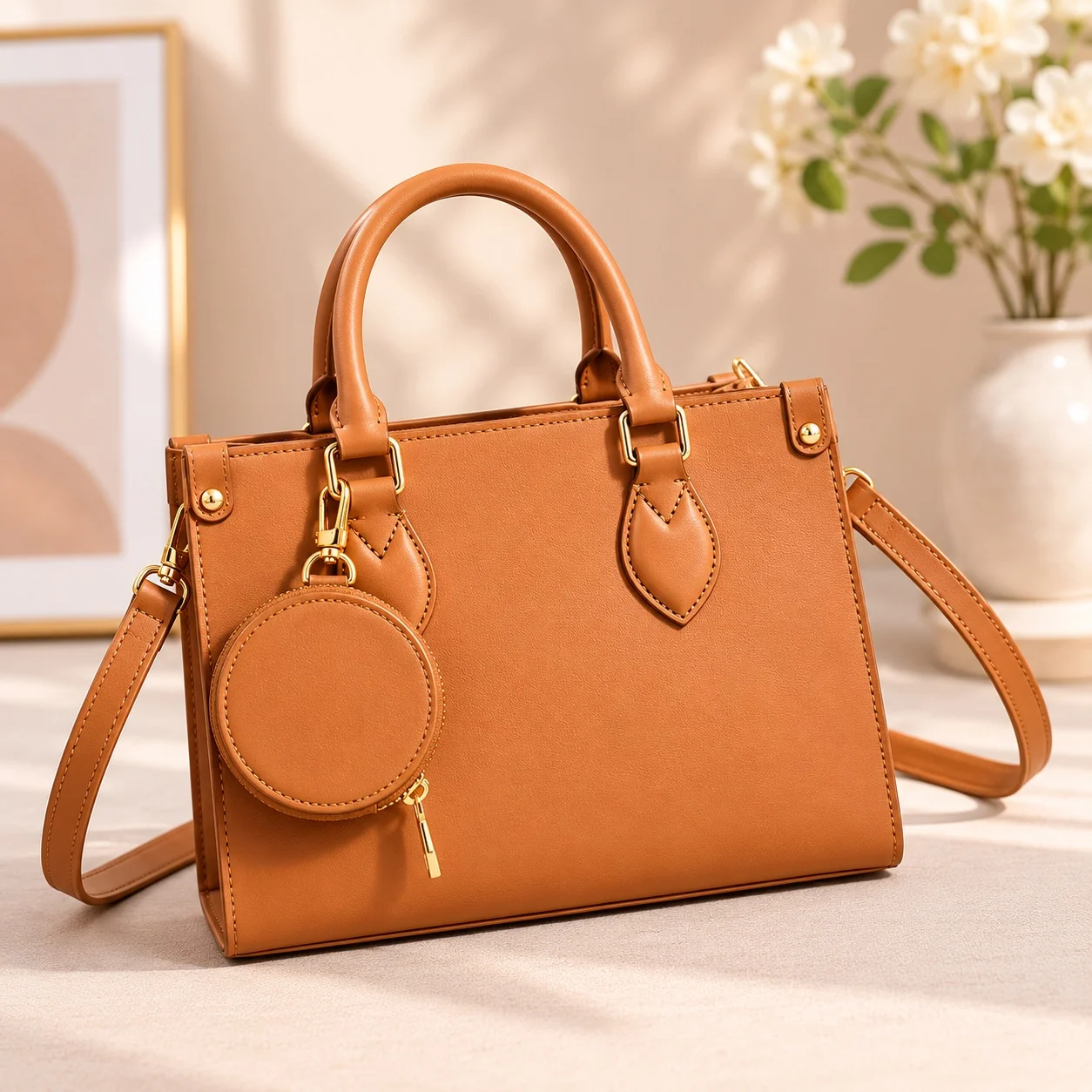 2026 New Luxury Classic Pattern onthego Handbag/Shoulder Bag, 25.0 x 19.0 x 11.5 cm