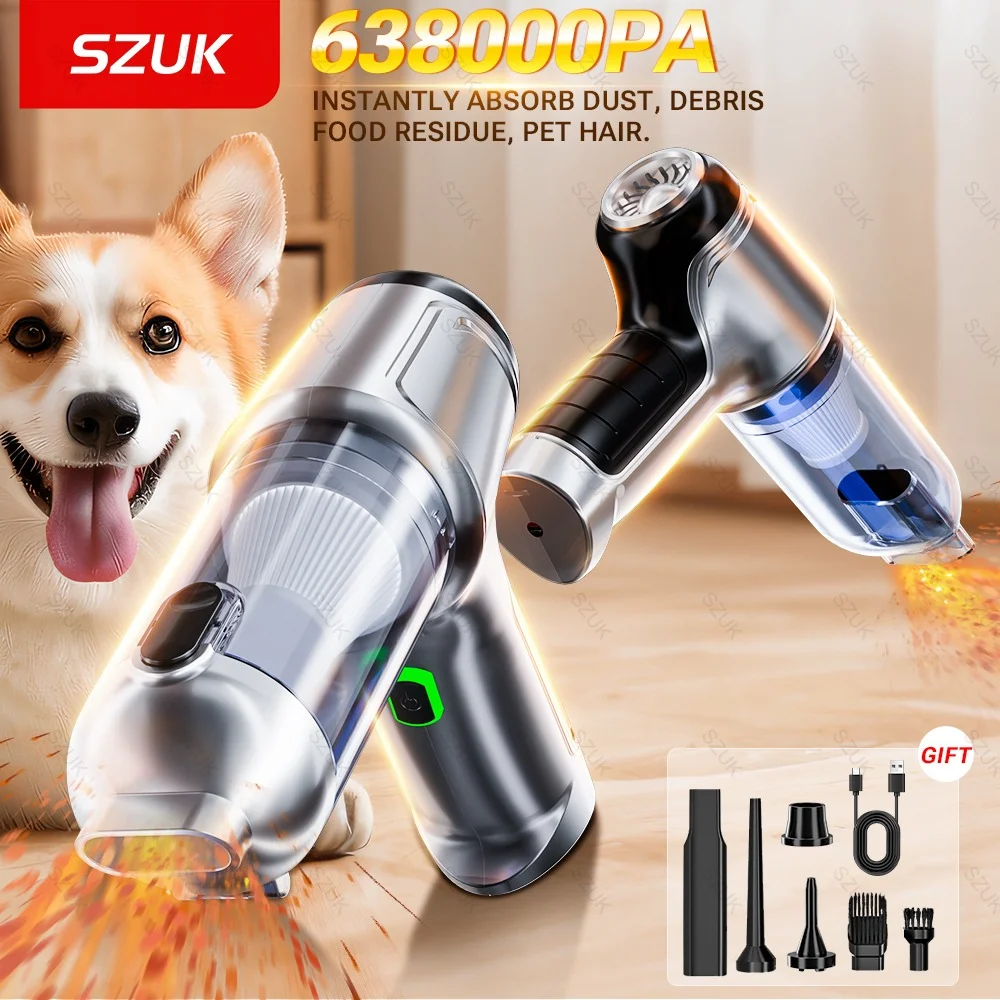 مكنسة كهربائية للسيارة SZUK 638000PA مكنسة كهربائية لاسلكية قوية لتنظيف السيارة مكنسة كهربائية محمولة صغيرة لاسلكية #1