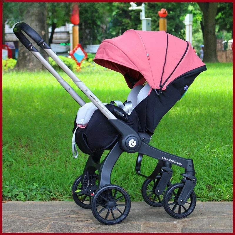 STOCK ue 4 in1 bébé poussette multifonctionnel nouveau-né landau pliable panier type siège léger voyage landau siège d'auto