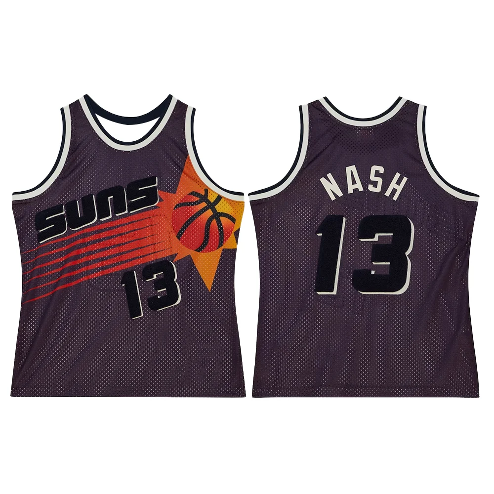 American Men's Basketball Jersey Retro Classic Jersey 96/97 Version Phoenix No. 13 Steve Nash Swingman Fashion Jersey