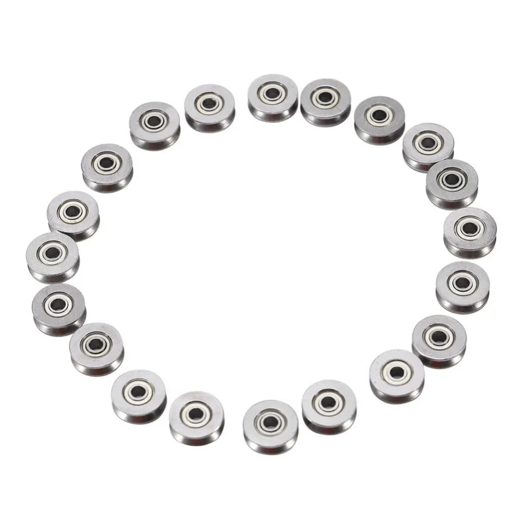 20 sztuk/partia V623ZZ 623VV 3x12x4mm V Groove stal węglowa łożysko kulkowe zwykłe ślady chodząca prowadnica łożysko szynowe — zdjęcie 2