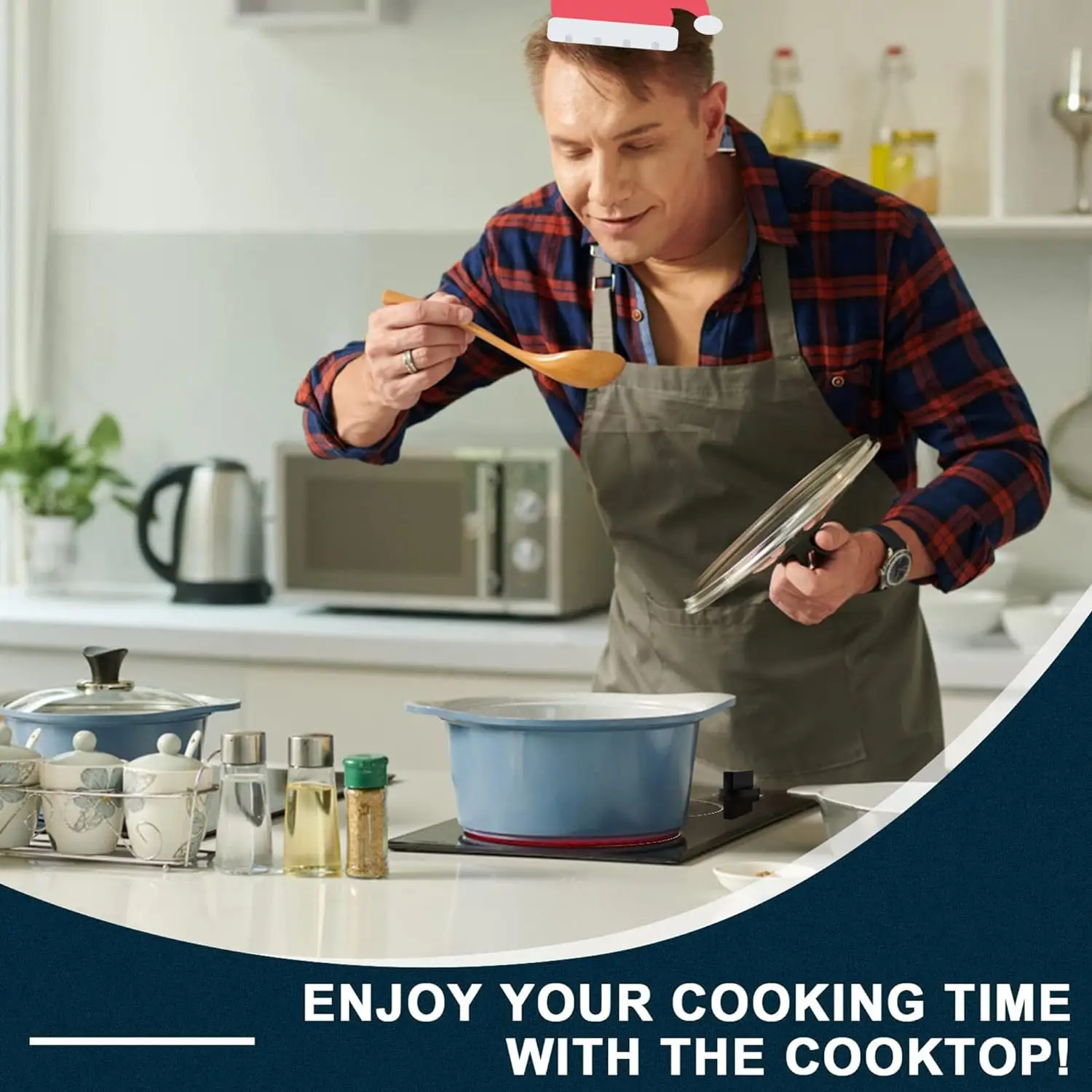 Karinear 2 หัวเตาไฟฟ้า 12 นิ้วในตัวเตาลูกบิดควบคุมตัวบ่งชี้ความร้อนตกค้าง,220 V- 240 V ไม่รวมปลั๊ก