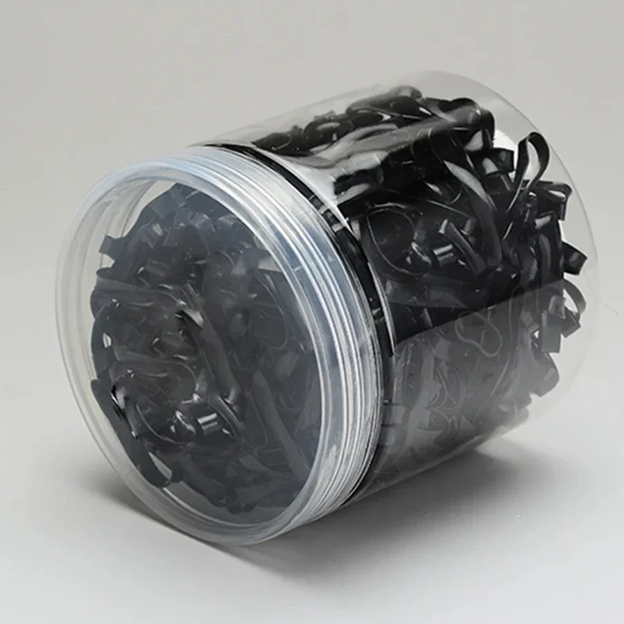 100-1000 pièces noir jetable élastique bandes de cheveux élastiques filles bandeau enfants élastique pour queue de cheval bandes enfants cheveux accessoires
