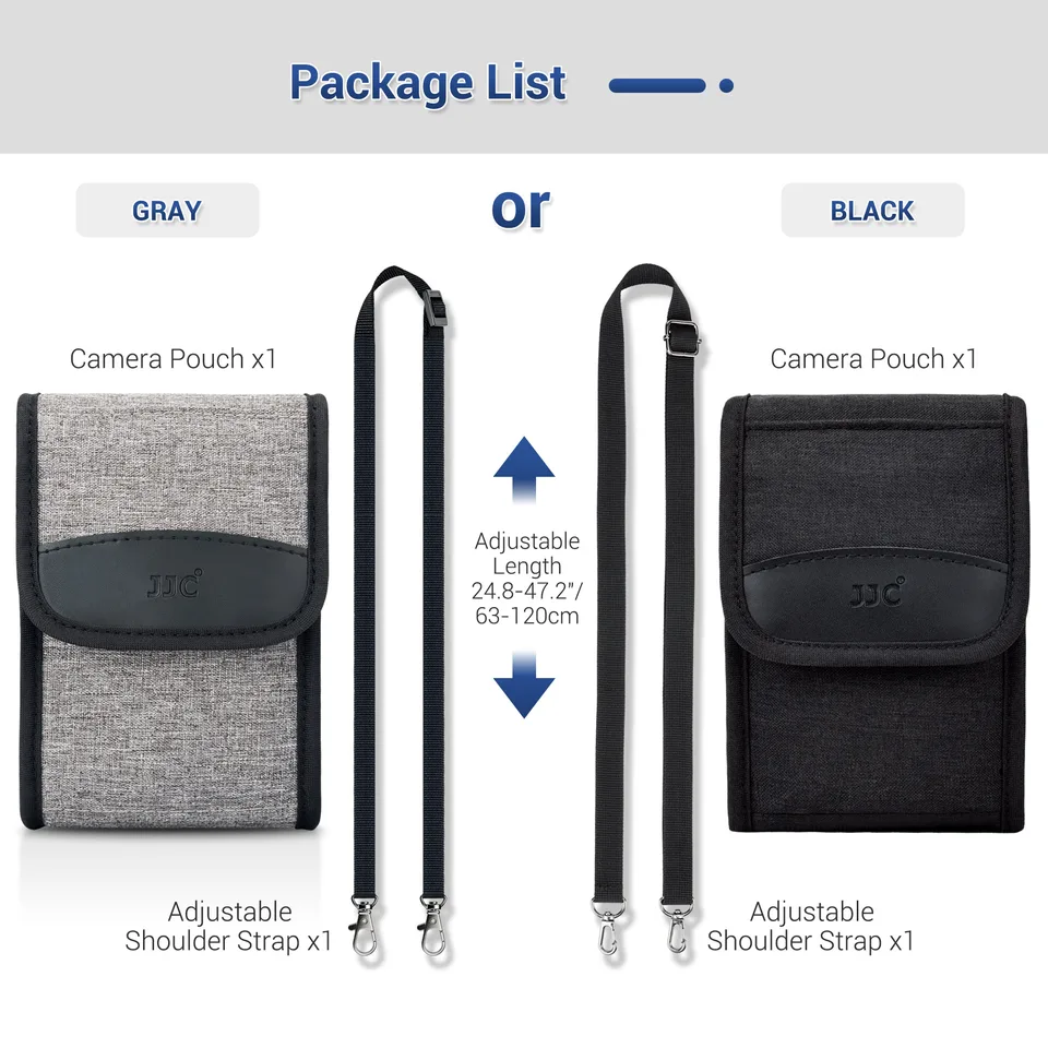 JJC Compact Camera Pouch Case Bag With Adjustable Shoulder Strap