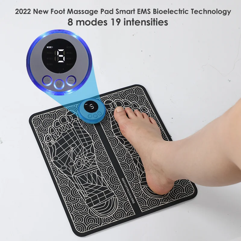 EMS Foot Massager Mat  Electric Foot Cushion Physiotherapy Blood Circulation Acupuncture Pad Foot Health Care Relaxation Pain