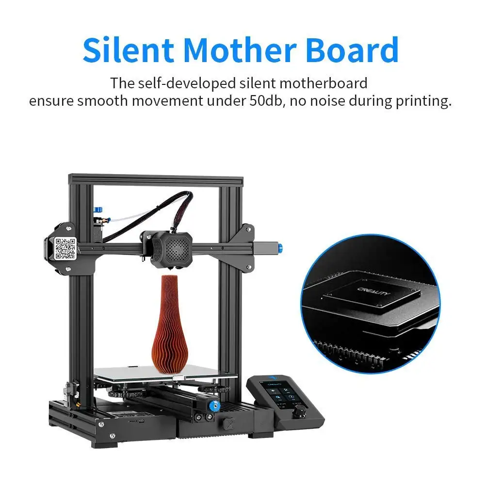 CREALITY 3DEnder-3 V2/ Ender-3 V3 Imprimante Kit Slilent ata anboard Nouveau BiomDisplay Écran avec Resporcelaine Impression 32 Bits Carte Mère