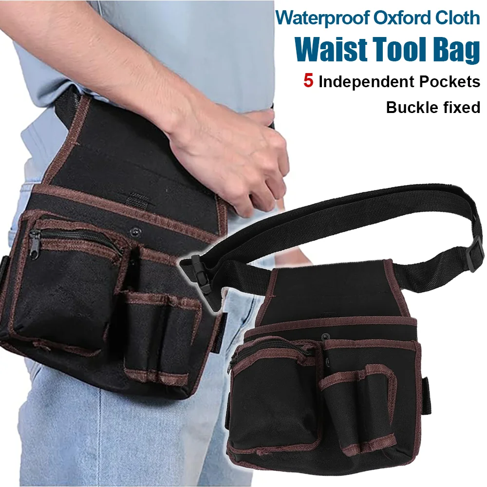 Portable Hardware Electrician Toolkit Belt Bag S11 600D Waterproof Multi-purpose Technician\'s Organizer Storage Bag Repair Pouch