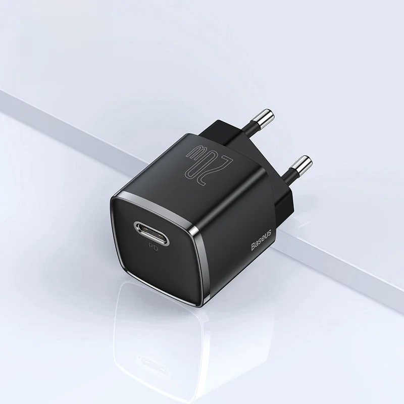 Baseus usb tipo c carregador 20w portátil usb c carregador suporte tipo c pd carregamento rápido