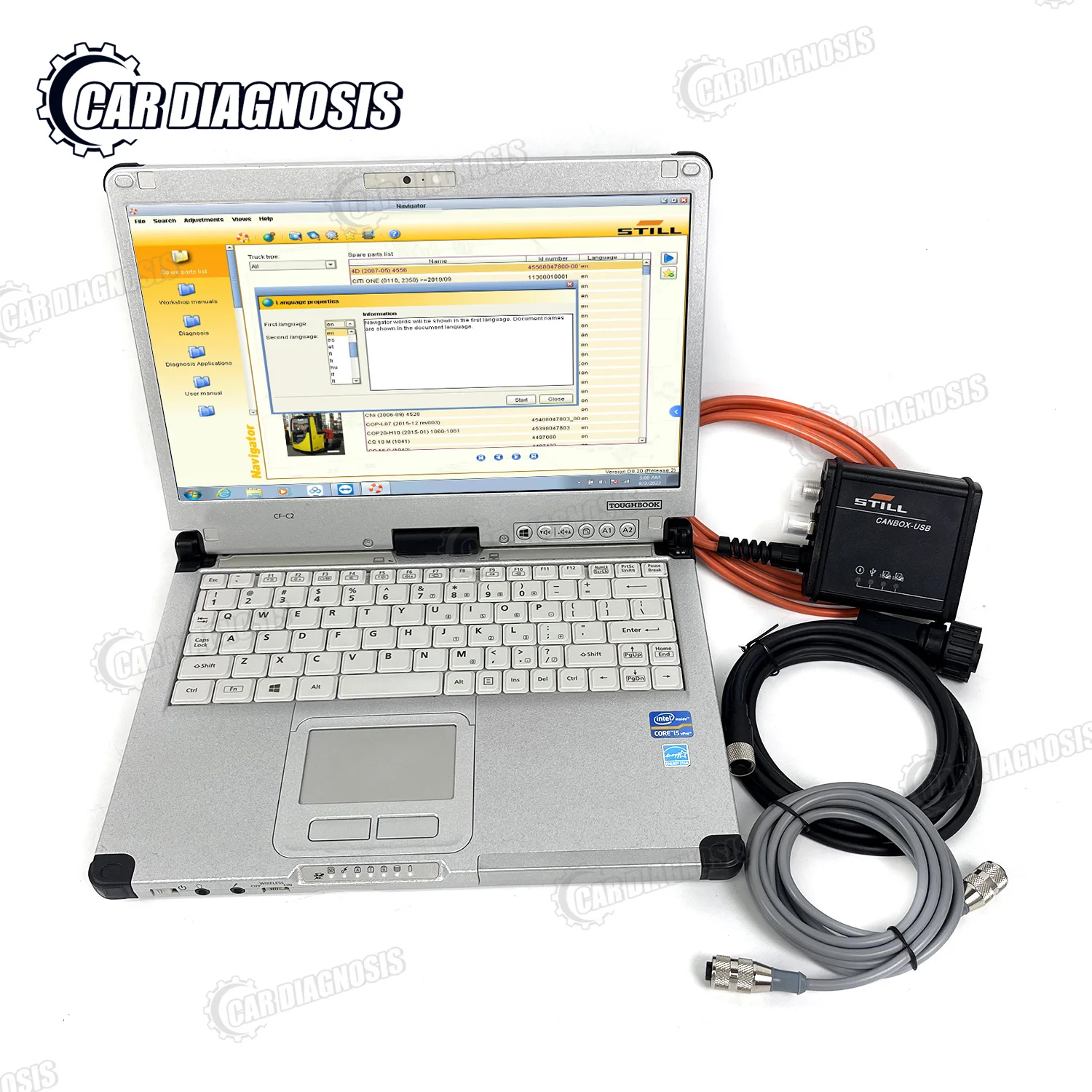 CF C2 Laptop originale per Still Forklift diagnostic Tool Canbox con Software per STILL carrello elevatore Scanner Tools