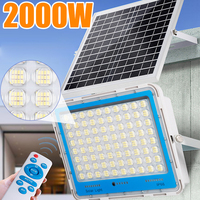 2000W Outdoor Solar Floodlight 1632LED High-Power Ultra Bright Waterproof Remote Control Adjustment Spotlight Courtyard Lighting