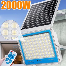 2000W Outdoor Solar Floodlight 1632LED High-Power Ultra Bright Waterproof Remote Control Adjustment Spotlight Courtyard Lighting