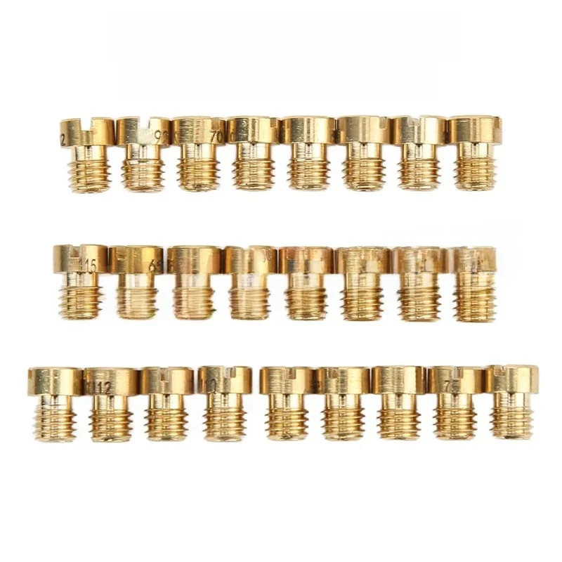 25 pièces M4 Jet principal 4mm pour GY6 50cc 139QMB Scooter moto Mikuni Keihin carburateur CVK24 ~ 26 PZ19 carburateur buse taille 55-115