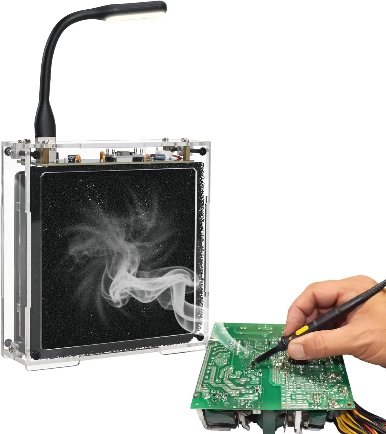 

DIY Solder Fume Extractor Kit with LED Light & Filters Portable Soldering Smoke Absorber Essential Tool for Soldering Station