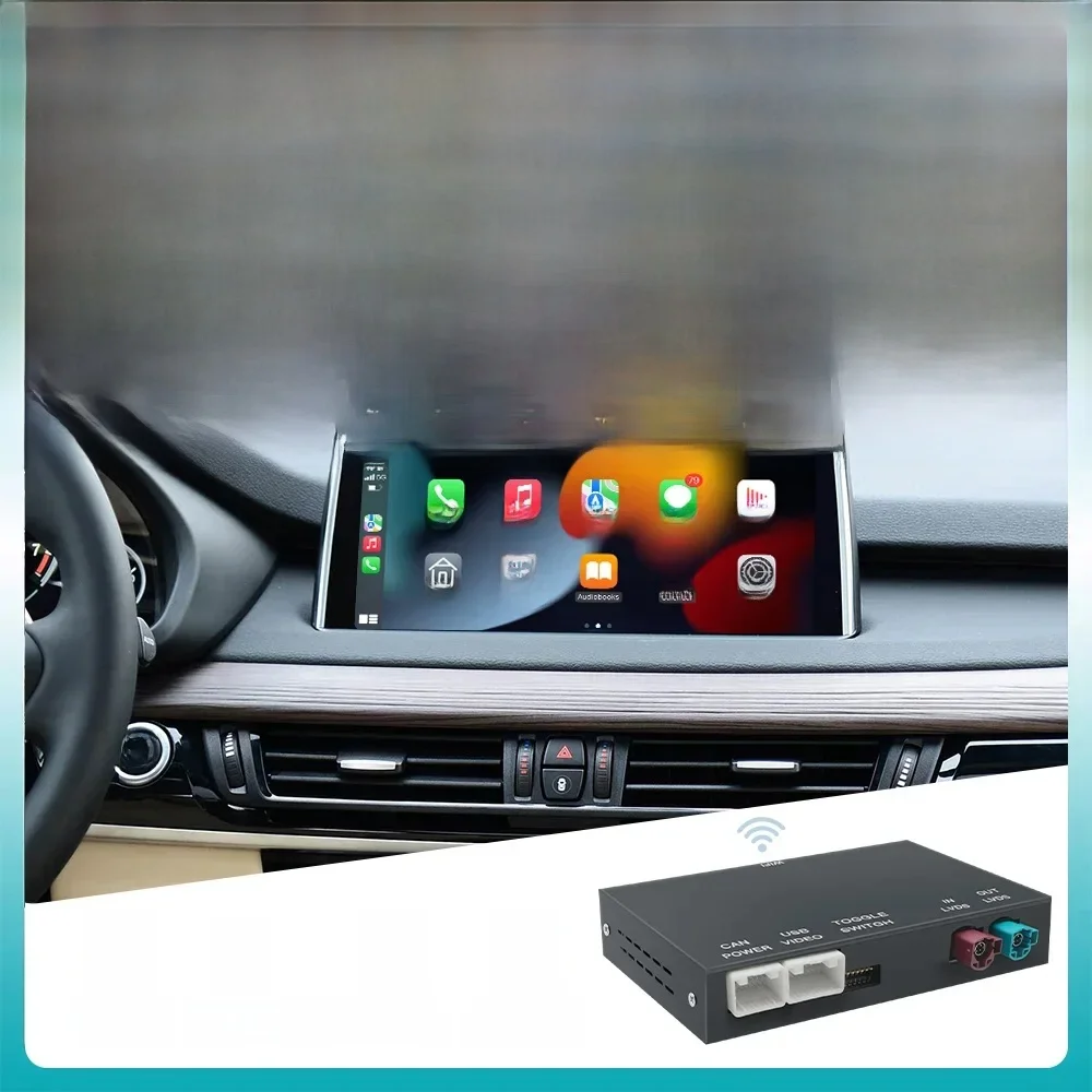 2025 Neues kabelloses CarPlay für BMW X5 F15 F85 X6 F16 F86 X1 F48 2010–2017 NBT/CIC mit Android Auto Mirror Link AirPlay Car Play