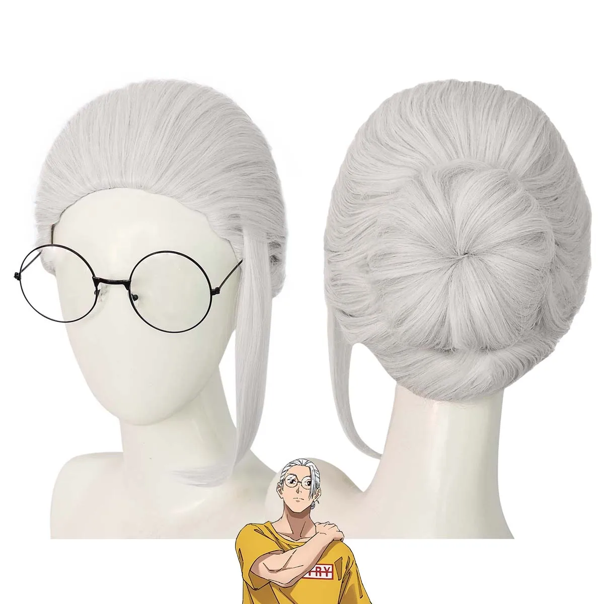 ผู้ชาย Con กิจกรรม Props อะนิเมะ Sakamoto วัน Taro Sakamoto คอสเพลย์เงินสีขาววิกผม