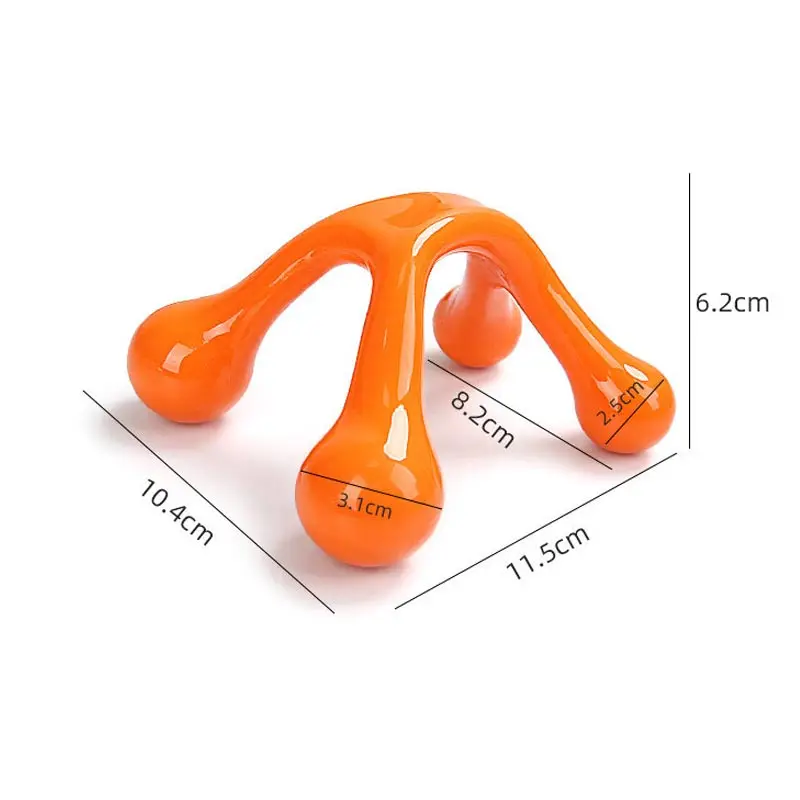 Massaggiatore per il corpo portatile massaggiatore a punto di innesco a 4 punti per spalle collo digitopressione per la schiena rilassamento muscolare massaggio a forma di arco