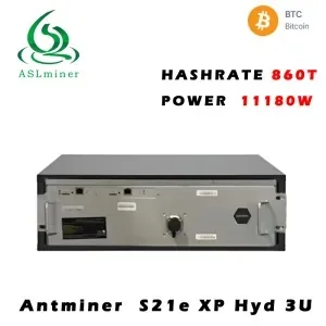 

Купите 2, получите 1 бесплатно Bitmain Antminer S21e XP Hyd 3U 860Th/s 11180W