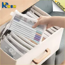 3/6/9 PCS Mesh Zipper File Bag Waterproof Moisture-proof Zipper Folder Toy Storage Bag Storage Tools Cosmetic Organization Bag