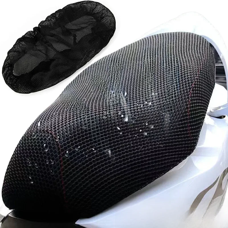 AliExpress Motorcycle 3D Mesh Fabric Anti-skid Pad Scooter Seat Electric Bike Seat Cover Summer Breathable Covers Cushion Net Cover