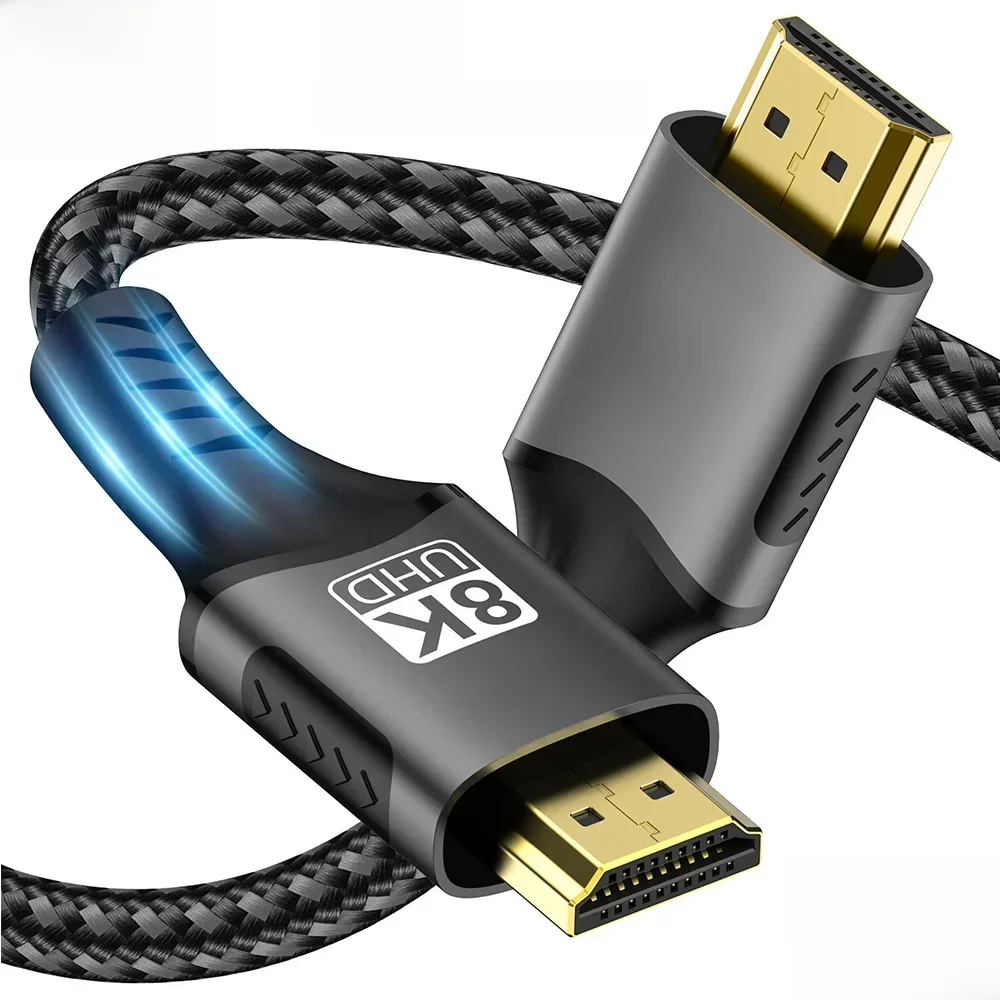 FDBRO 8K HDMI 2.1 câble 8K @ 60Hz 4K @ 120Hz 48Gbps EARC ARC HDCP Ultra haute vitesse HDR pour câble vidéo RTX PC projecteur d'ordinateur portable HD TV
