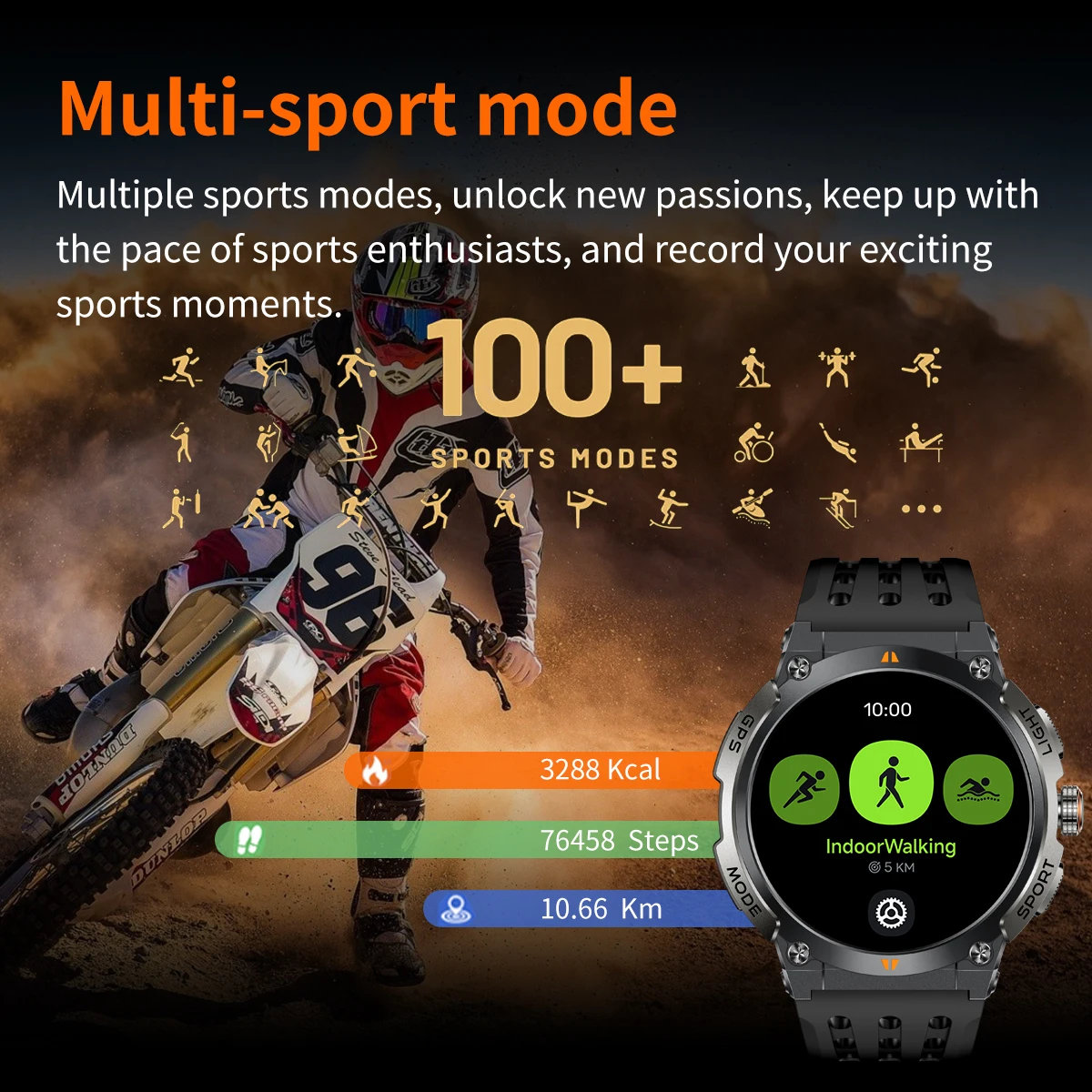 VWAR GPS Smart Watch with 1.43" Display