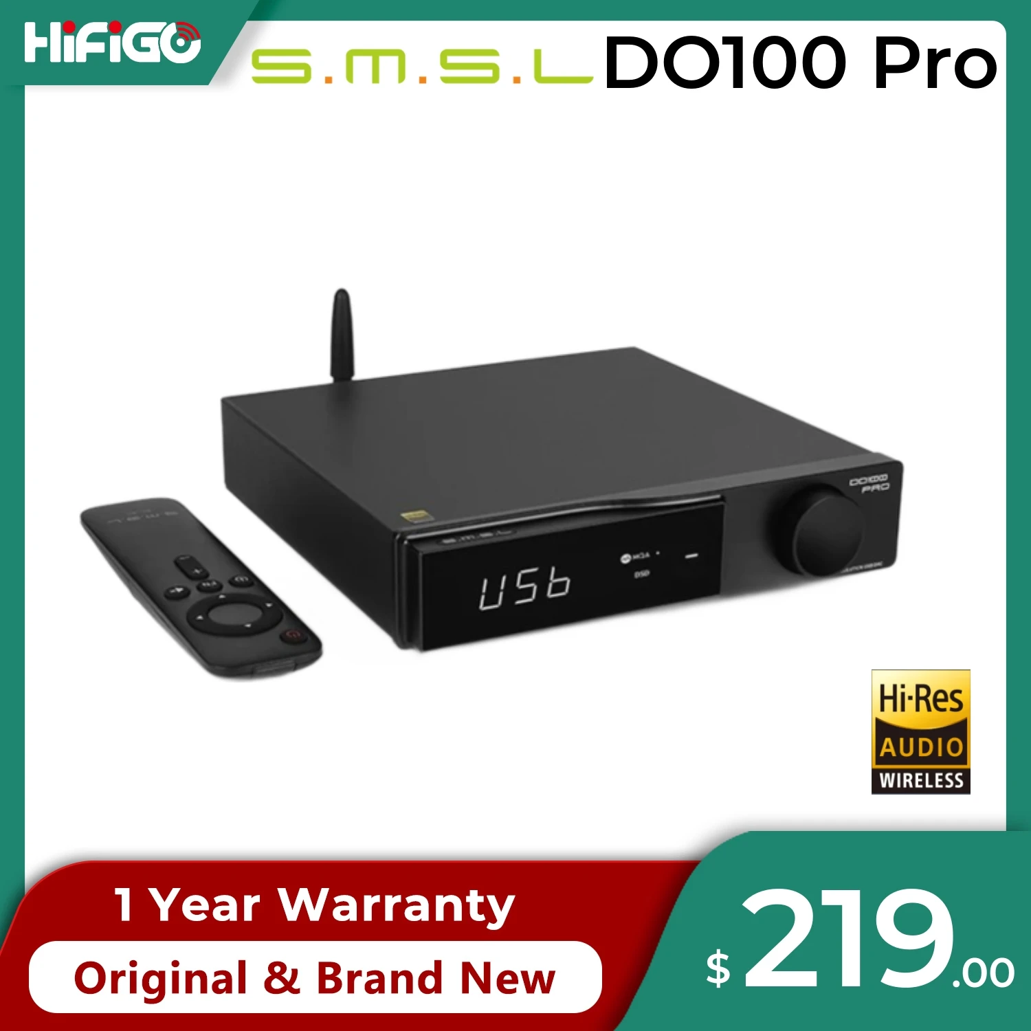 

SMSL DO100 Pro Hi-Res MQA DAC Dual ES9039Q2M Decoder Bluetooth5.1 DSD512 OPA1612 HDMI-ARC High End Digital DAC For PS5 DO100pro