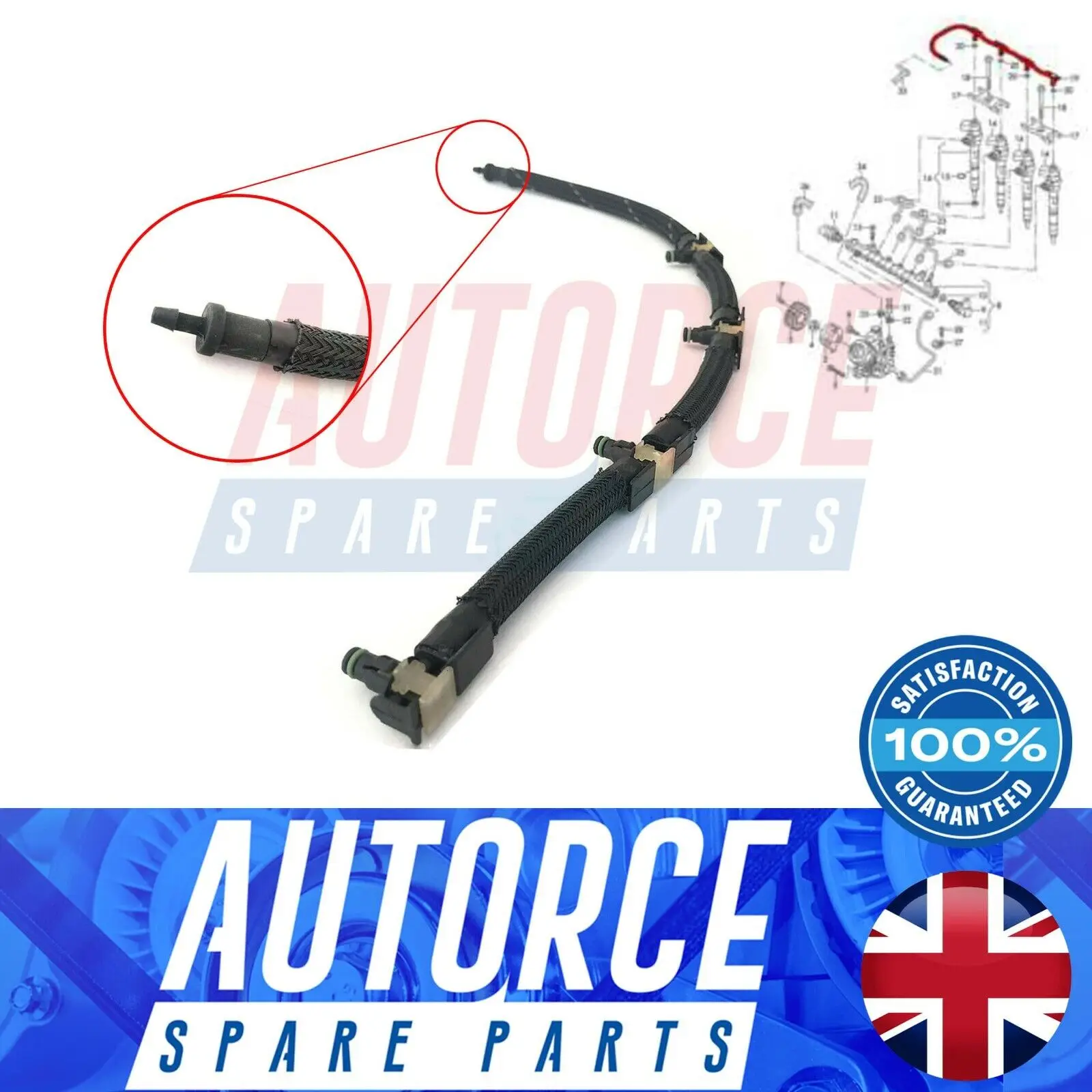 Hose Fuel Injector Pipe For Skoda Octavia Superb Yeti 2.0 TDI (2004 - 2015) 03L130235N - AUTORCE